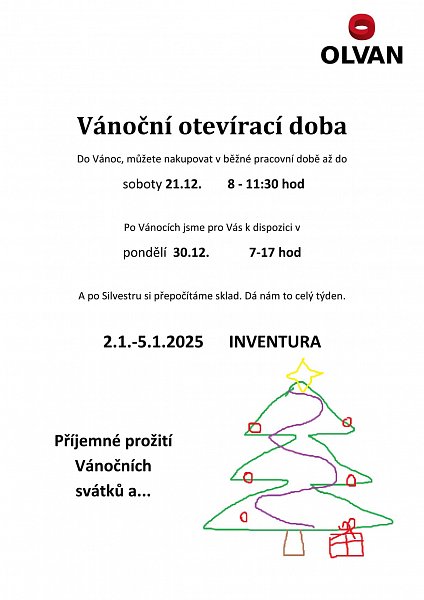 Vánoční otevírací doba