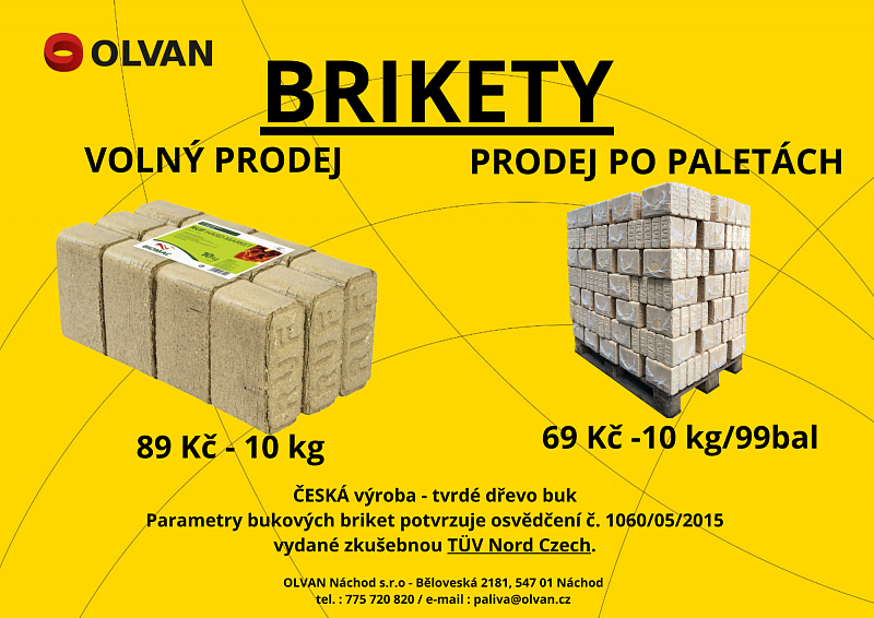 Dřevěné brikety 2025